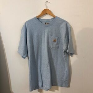 Carhartt Men's Light Blue Loose Pocket T-Shirt.